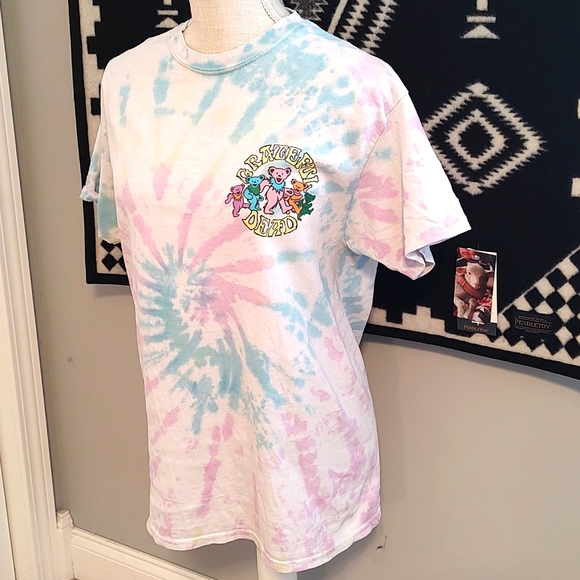 😎 GUC Ripple Junction Grateful Dead Tie Dye Short Sleeve T-shirt, Medium - Picture 1 of 7